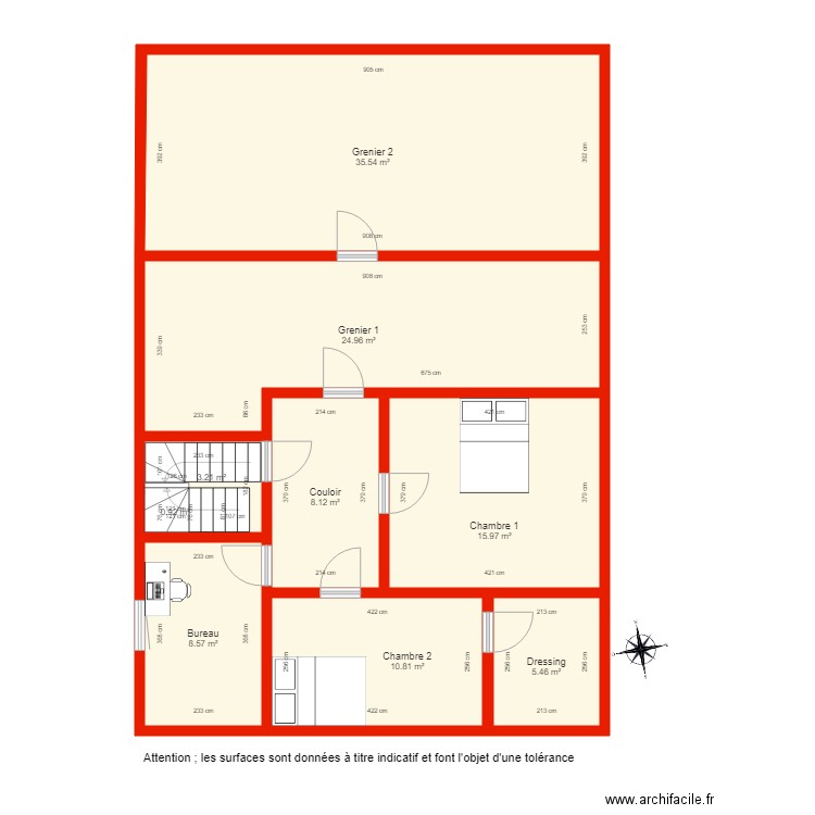 BI 2501 étage côté. Plan de 0 pièce et 0 m2