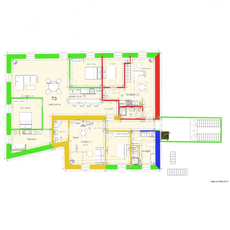 R1 PIRAME LOT T1M  T2M T3 MASSE. Plan de 0 pièce et 0 m2