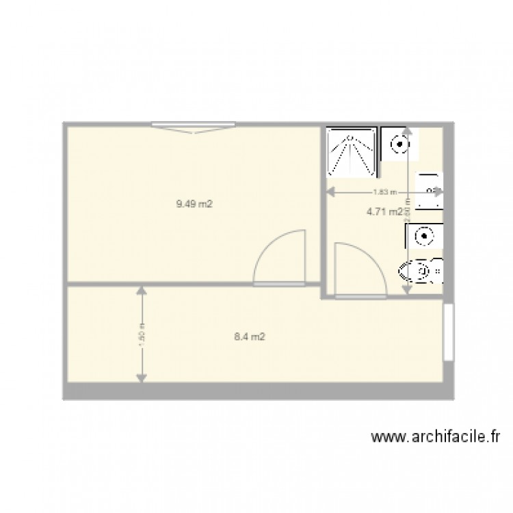 BIDAUT 1er étage. Plan de 0 pièce et 0 m2
