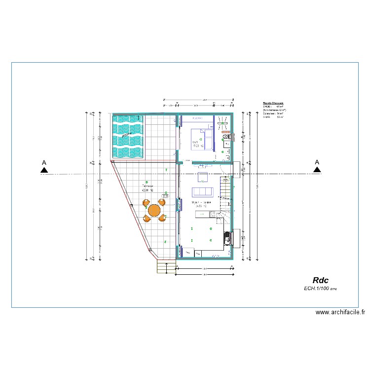 daviau. Plan de 0 pièce et 0 m2