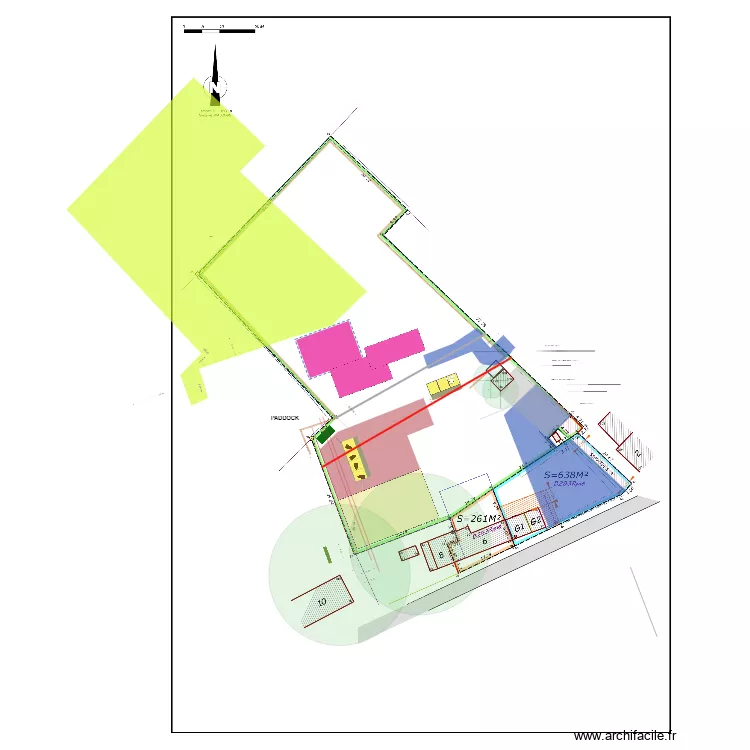 PLAN PADDOCK ABRI. Plan de 