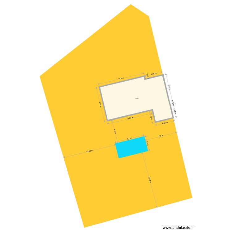 DELAHOUTRE. Plan de 1 pièce et 126 m2