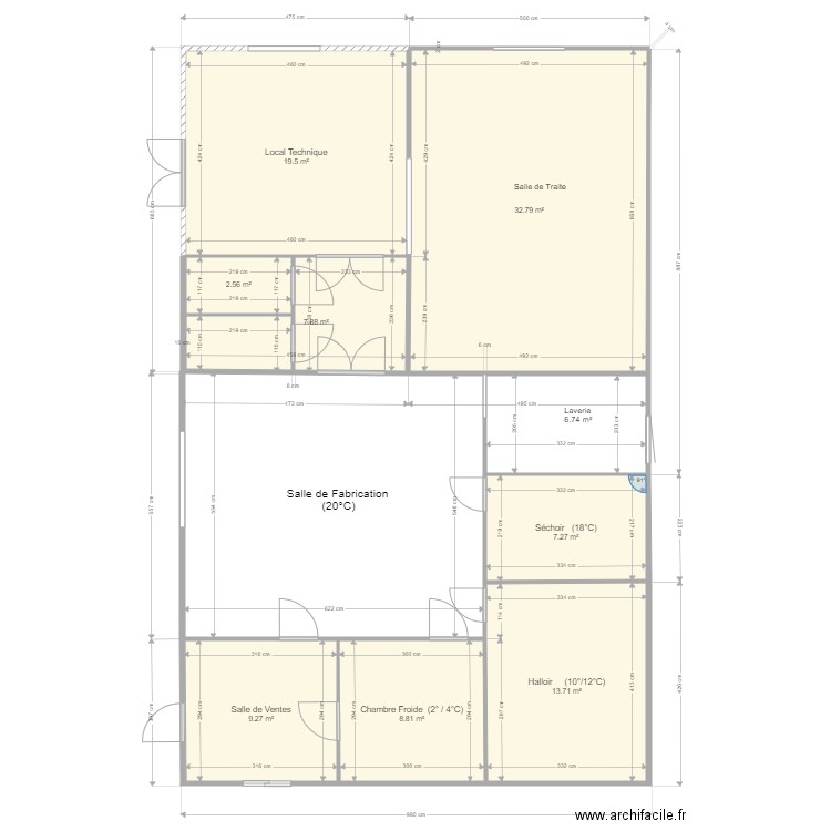 GENDRE Nathalie. Plan de 8 pièces et 102 m2