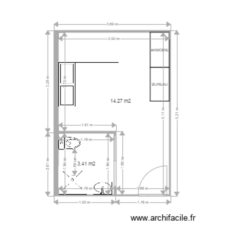 HOTEL LE GRAND CHENE PLAN PROJET CHAMBRE ADAPTEE. Plan de 