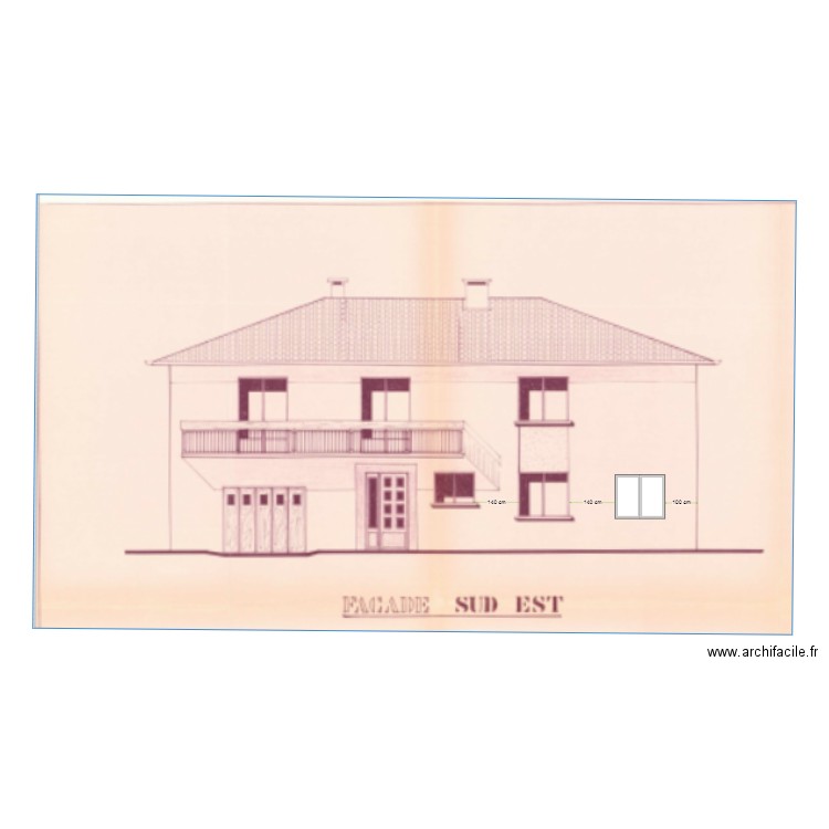 face sud modif. Plan de 0 pièce et 0 m2