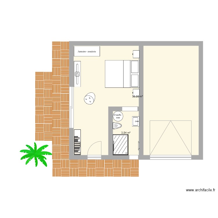 agrandissement garage chambre. Plan de 0 pièce et 0 m2