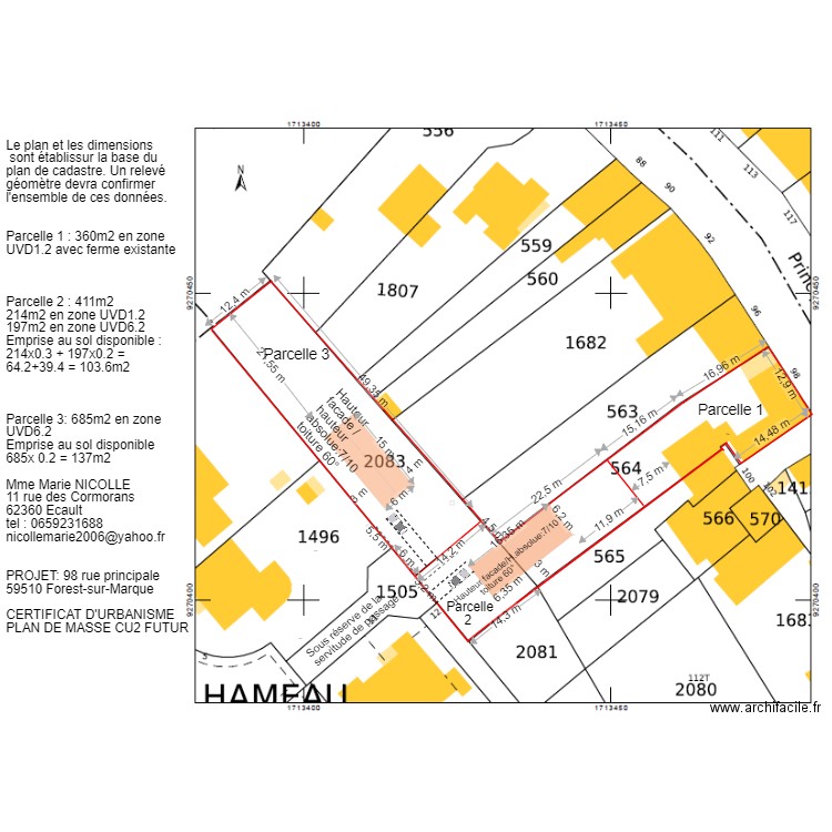 plan de masse DP. Plan de 0 pièce et 0 m2