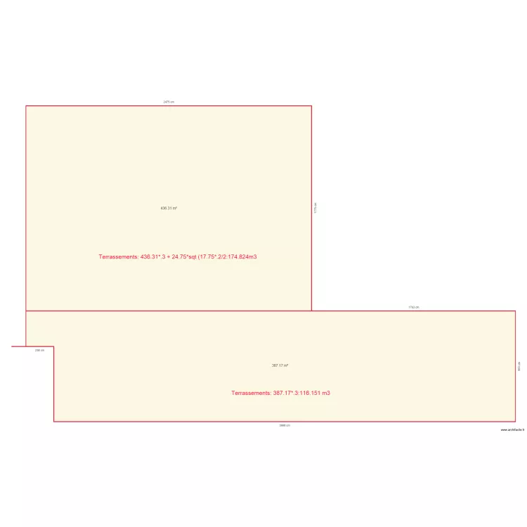 volume des deblais. Plan de volume des deblais. Plan de