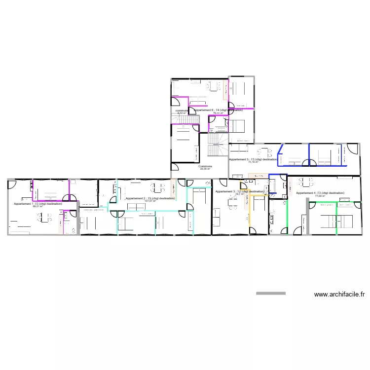 plans RDC pour DP d&eacute;tail. Plan de 