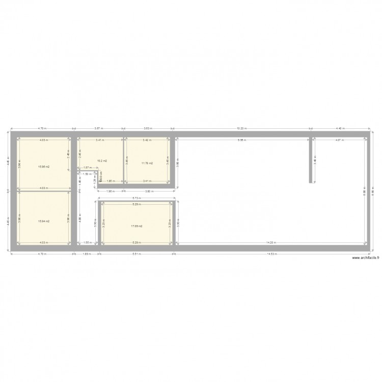 groise cote mur . Plan de 0 pièce et 0 m2