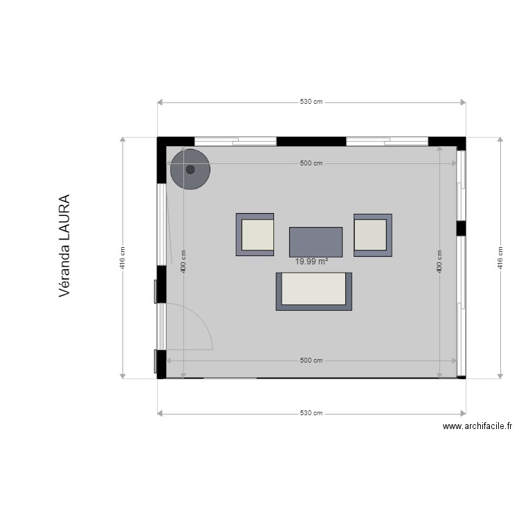 VERANDA  LAURA. Plan de 0 pièce et 0 m2