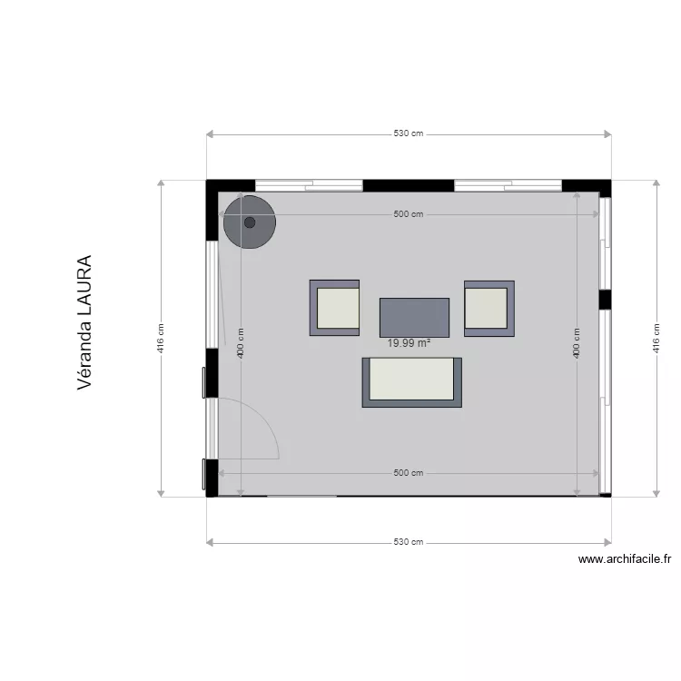 VERANDA  LAURA. Plan de 