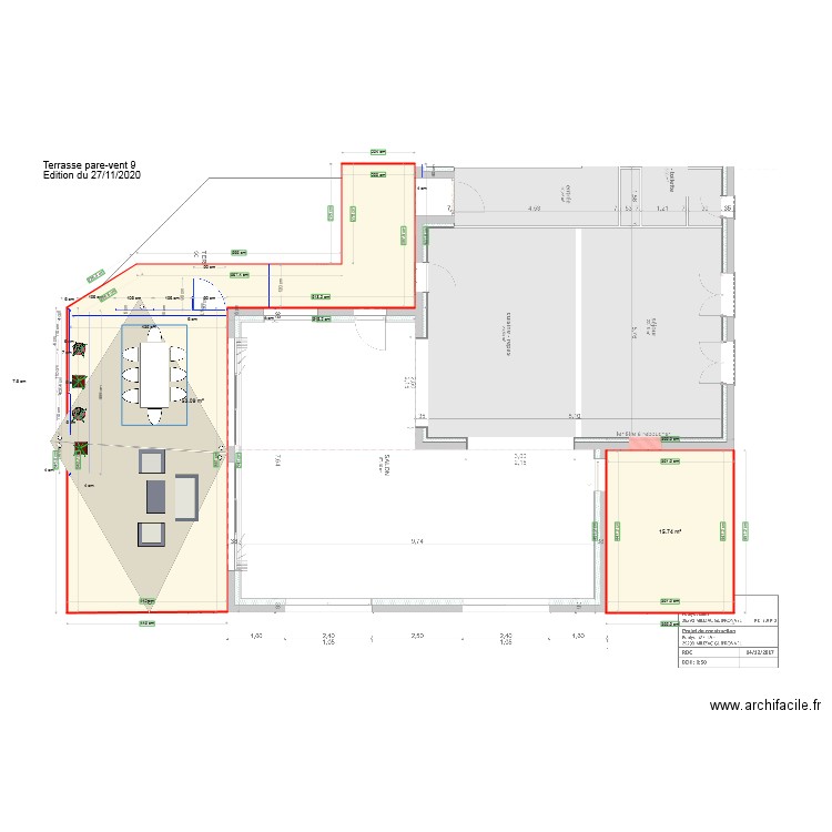 Terrasse pare vent 9. Plan de 0 pièce et 0 m2