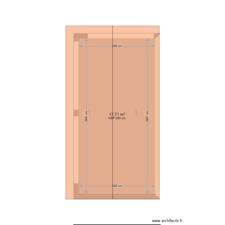 Plan Aurélie Abri 2. Plan de 1 pièce et 18 m2