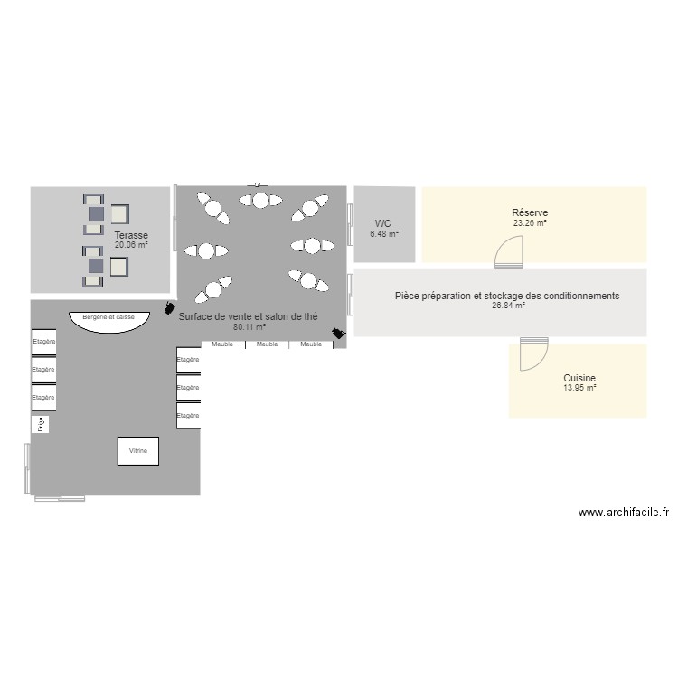 Plan magasin . Plan de 0 pièce et 0 m2