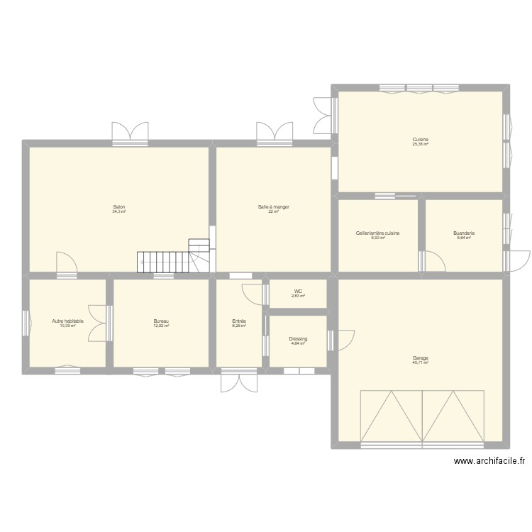 Ma maison RDC. Plan de 0 pièce et 0 m2