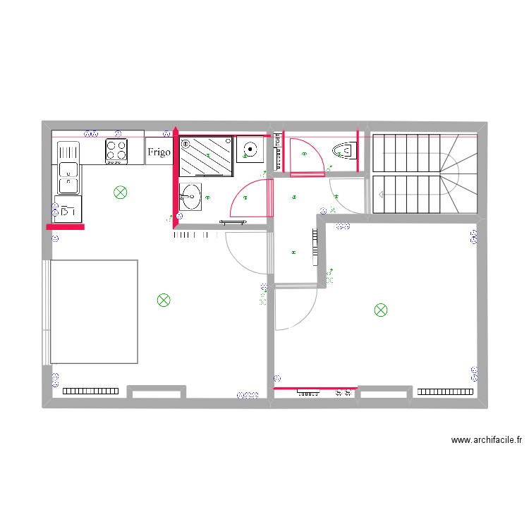 Projet Ruttiens. Plan de 10 pièces et 50 m2