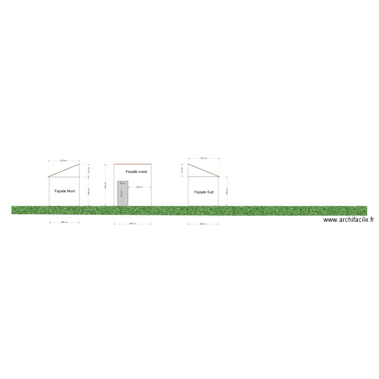 Façades local. Plan de 0 pièce et 0 m2