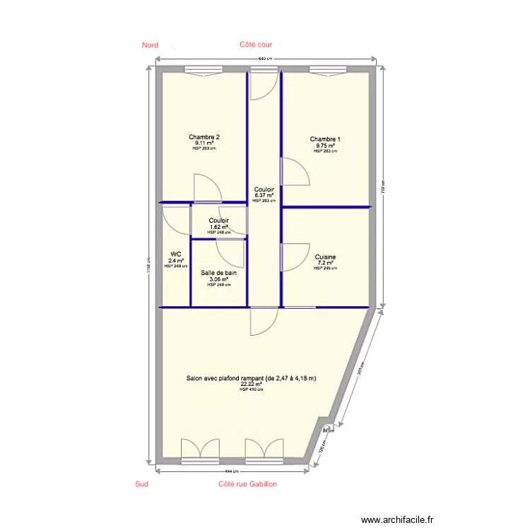 plan cote appart. Plan de 