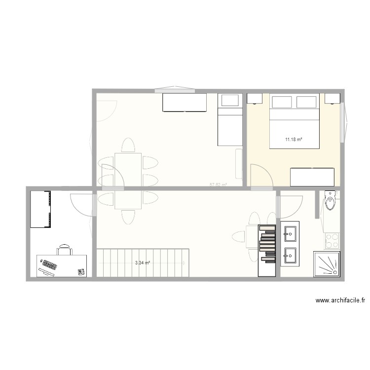 nouvelle maison. Plan de 6 pièces et 116 m2