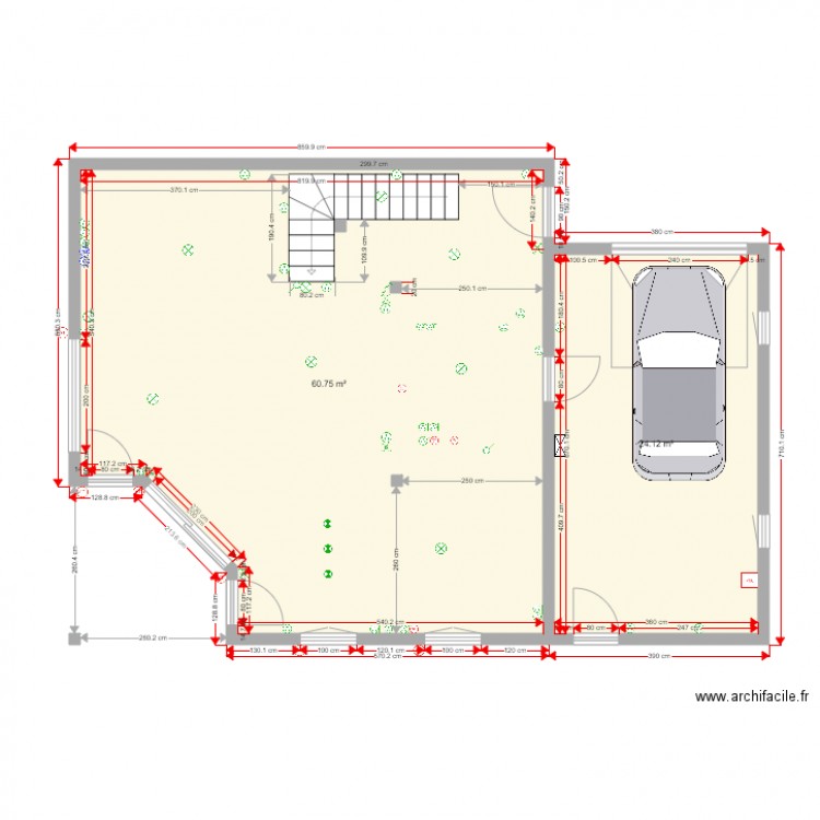 Cotations. Plan de 0 pièce et 0 m2