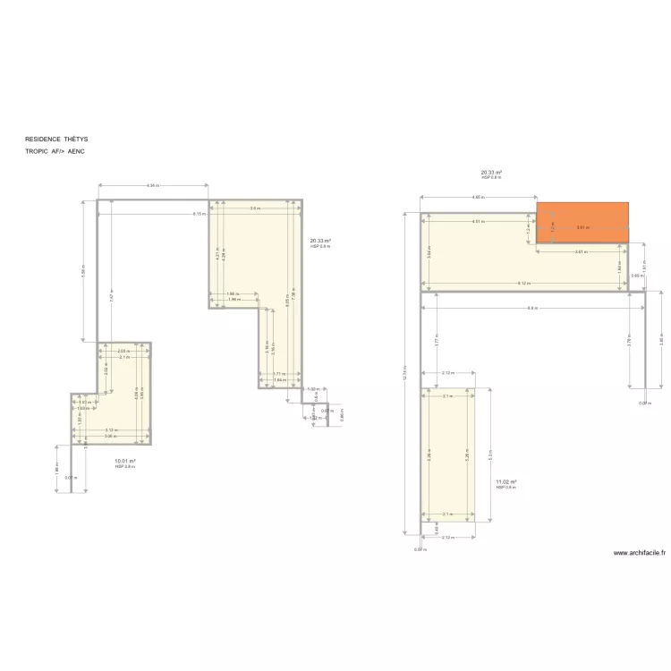 R&Eacute;SIDENCE TH&Eacute;TYS    TROPIC . Plan de 