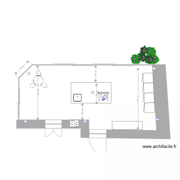 cuisine projet. Plan de 