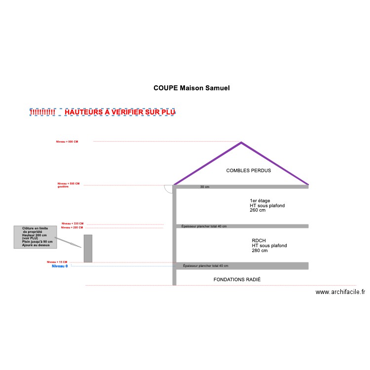 Coupe Maison Samuel 26 09 2021. Plan de 0 pièce et 0 m2