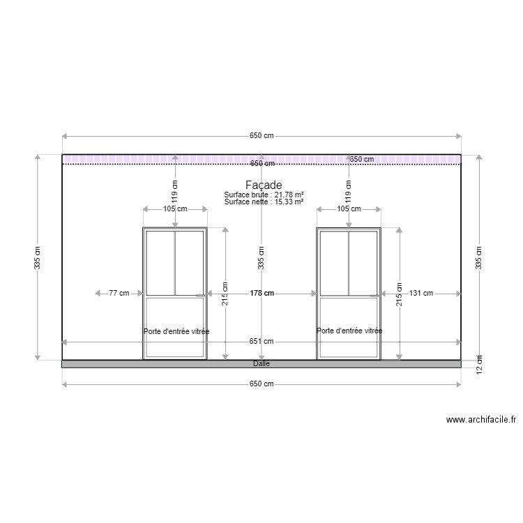 Local Technique Façade avant. Plan de 0 pièce et 0 m2