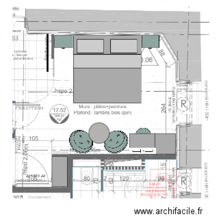 chambre 6. Plan de 0 pièce et 0 m2