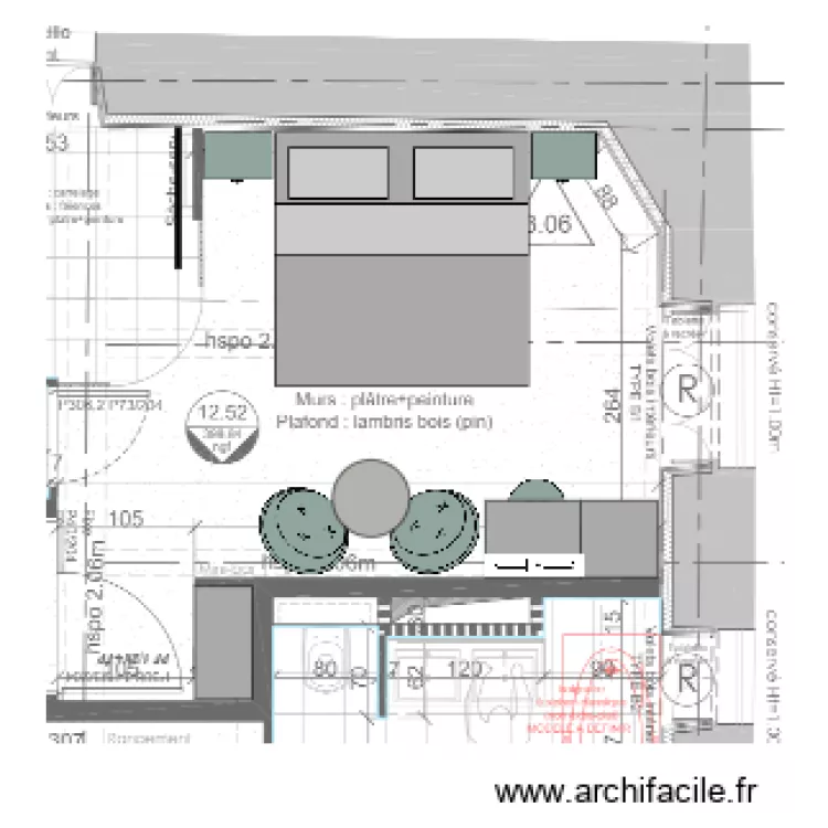 chambre 6. Plan de 