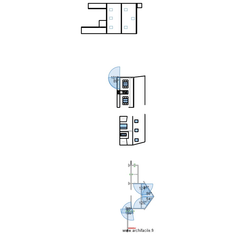 Plan de coupe - 126. Plan de 60 pièces et 195 m2