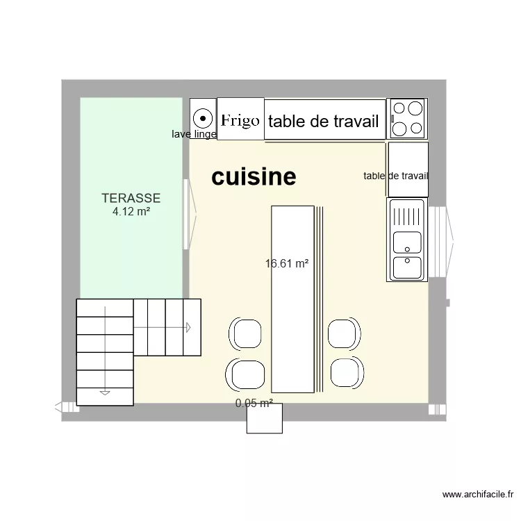 évier devant fenêtre et cuisson sur plan de travail. Plan de évier devant fenêtre et cuisson sur plan de travail. Plan de