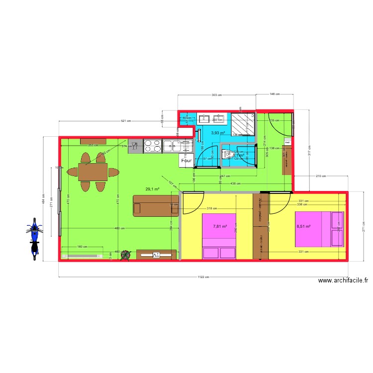 appart 1 er étage. Plan de 0 pièce et 0 m2