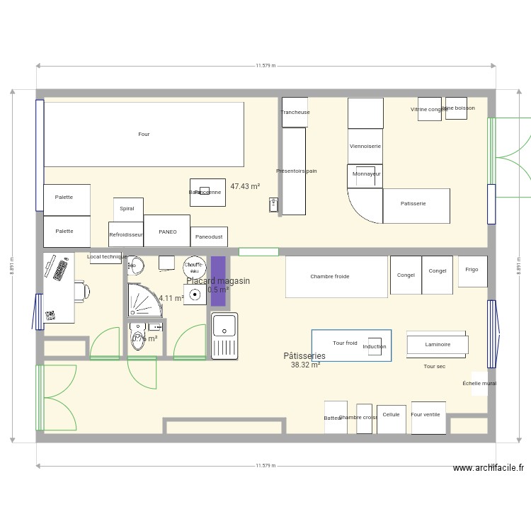 Boulangerie123. Plan de 0 pièce et 0 m2