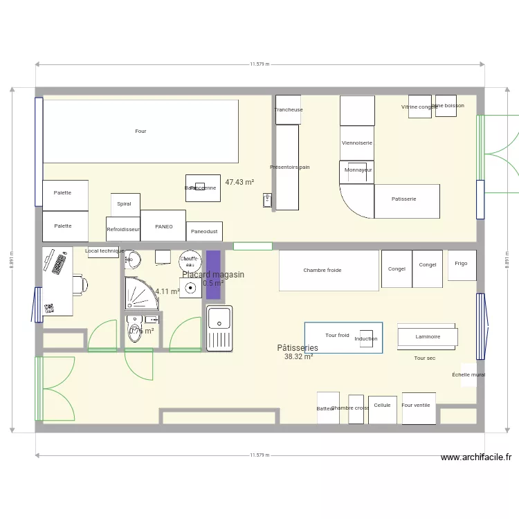 Boulangerie123. Plan de 