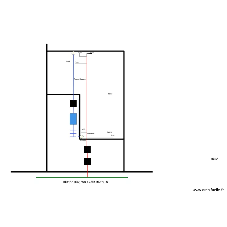 R de Huy, 33/H Marchin. Plan de 