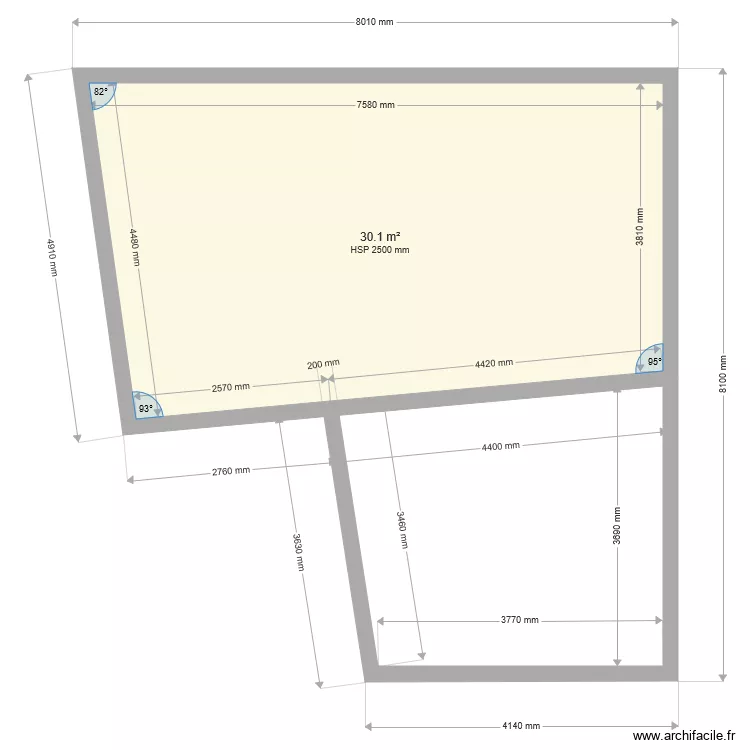 Terrasse garages. Plan de 