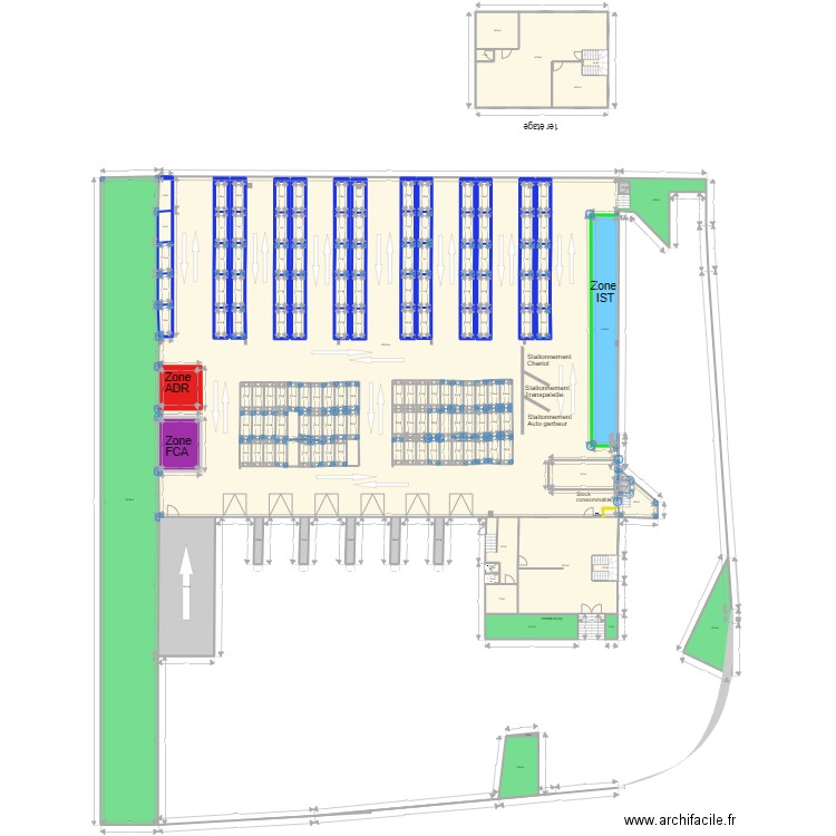 plan Lyon - Zone IST. Plan de 158 pièces et 2139 m2