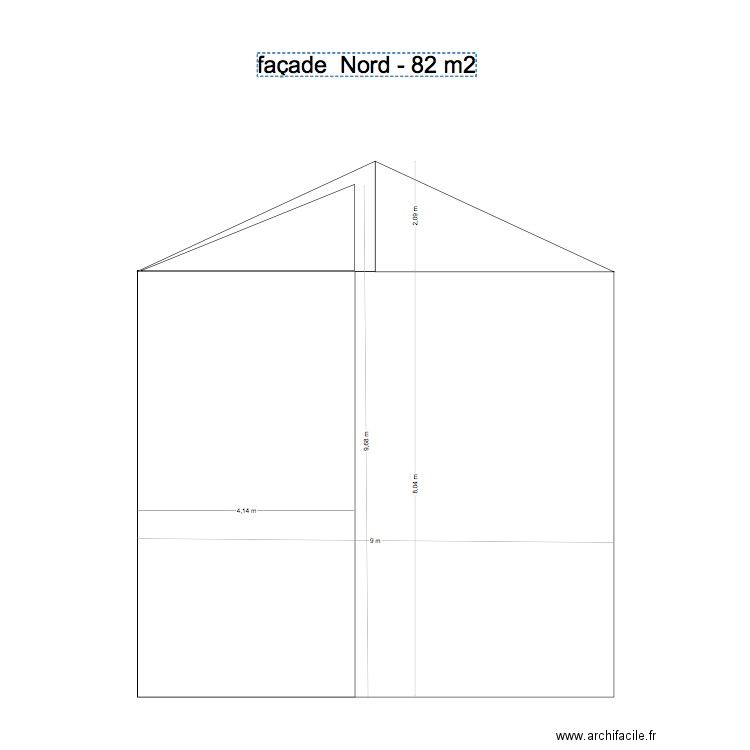 façade Nord. Plan de 0 pièce et 0 m2