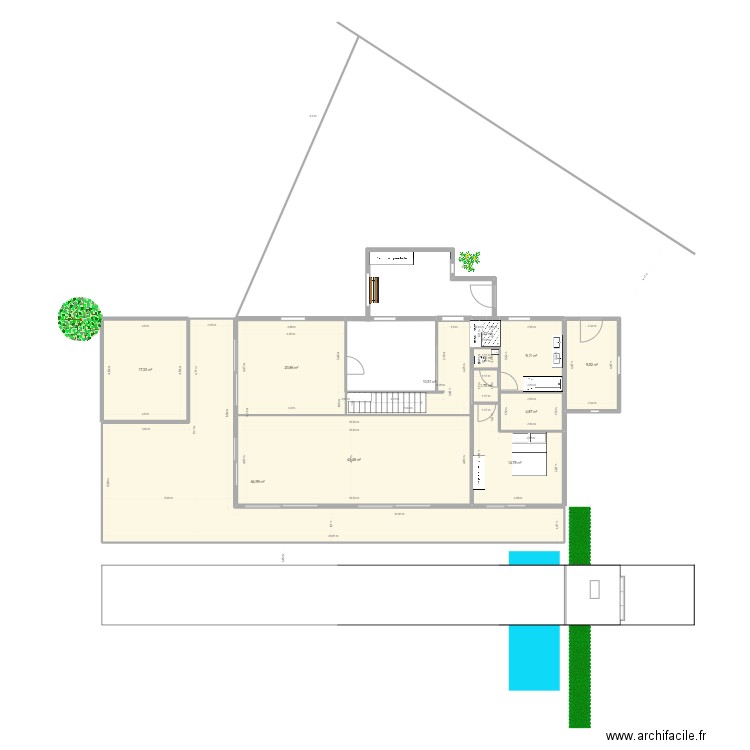 ebauche guip 14. Plan de 12 pièces et 199 m2