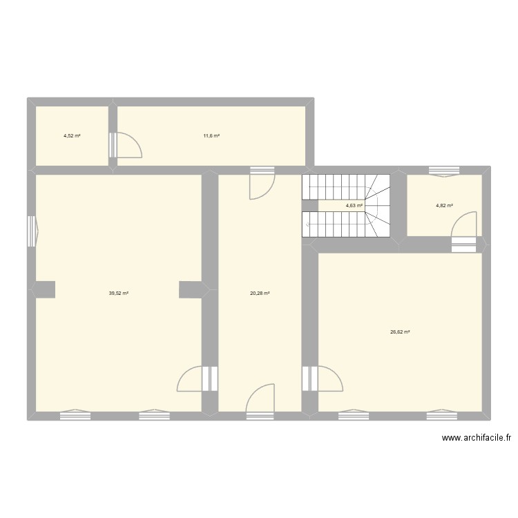 labastide rdc. Plan de 7 pièces et 112 m2