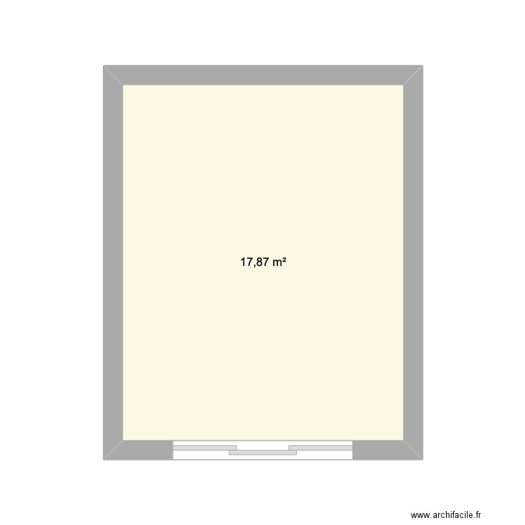Maison bois. Plan de 1 pièce et 18 m2