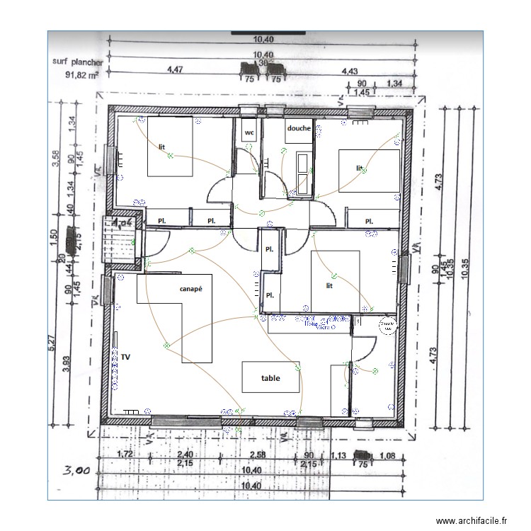 plan elec champ delga. Plan de 0 pièce et 0 m2