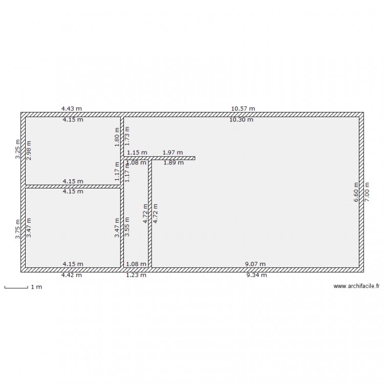 Cauche Appartement. Plan de 0 pièce et 0 m2