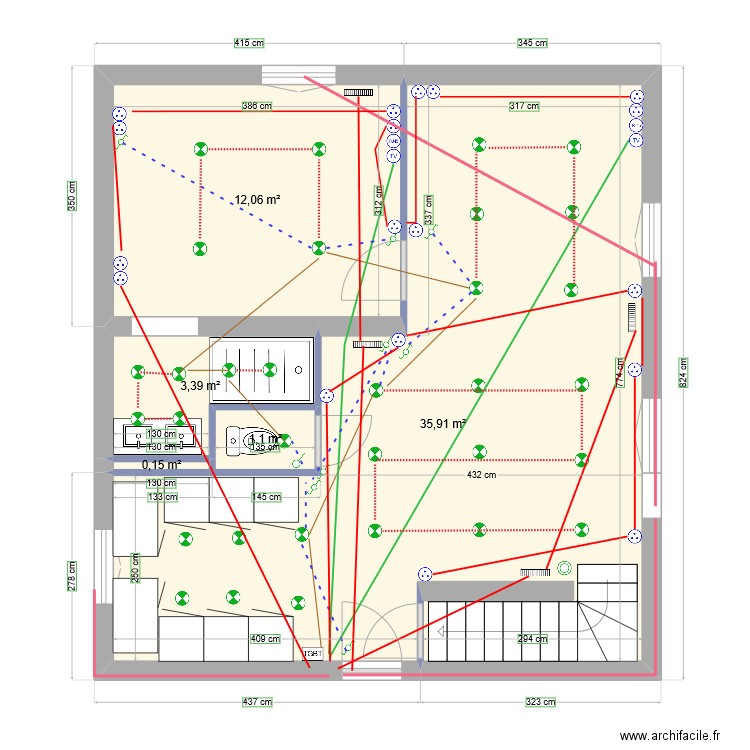 RDC MIGENNES. Plan de 0 pièce et 0 m2