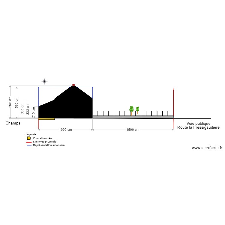 Implantation. Plan de 0 pièce et 0 m2