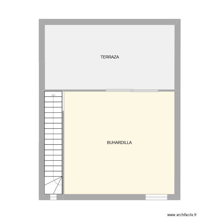 PUY 32 P2. Plan de 3 pièces et 45 m2