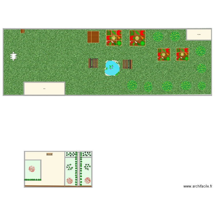 Bra jardin. Plan de 0 pièce et 0 m2