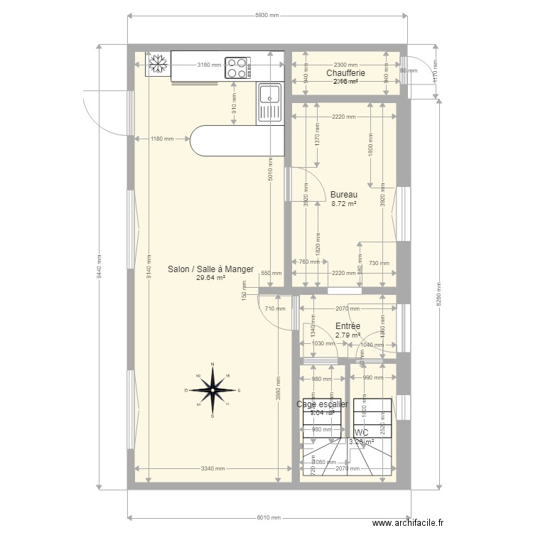 SOLTERRE 3 pl Bourg Aménagement Cuisine v5. Plan de 0 pièce et 0 m2